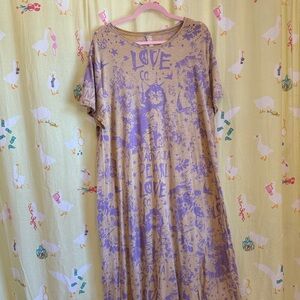 Magnolia Pearl Tan and Purple Maxi Dress